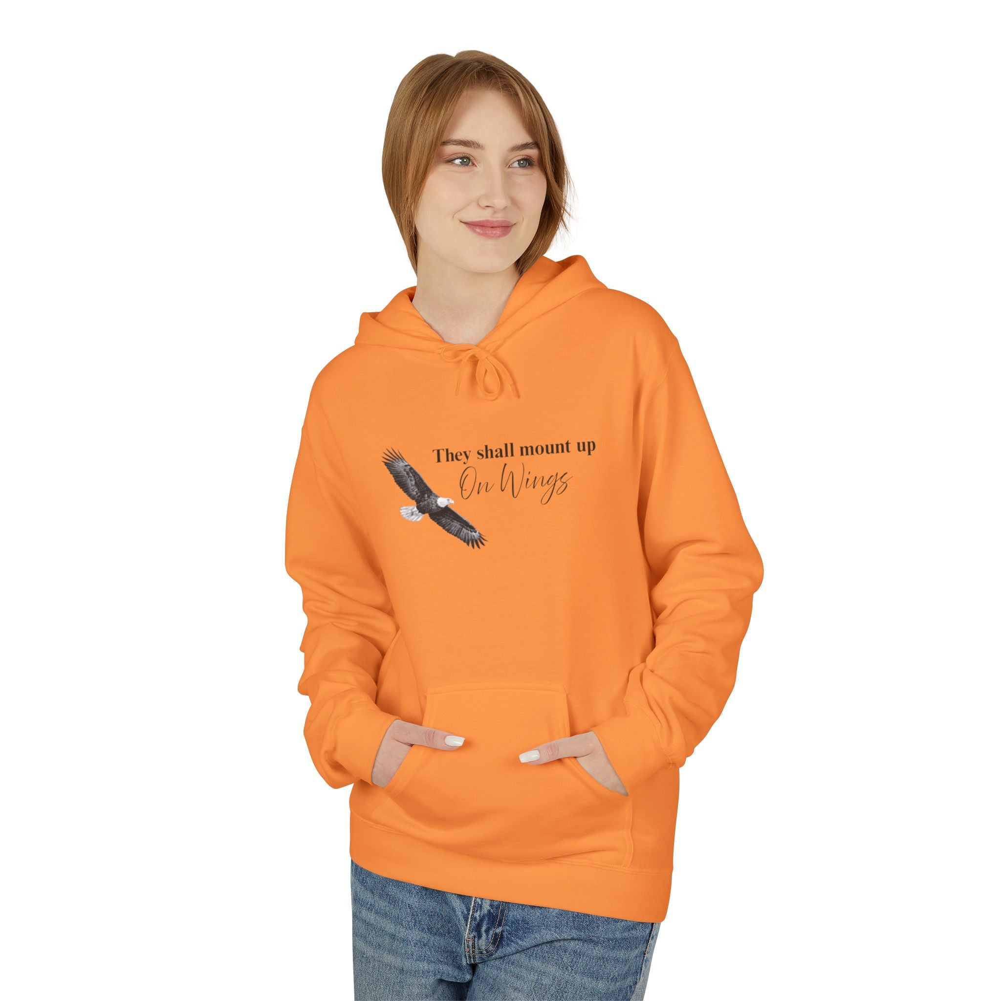 Soaring Eagle Hoodie - "They Shall Mount Up…” Inspirational Minimalist Pullover