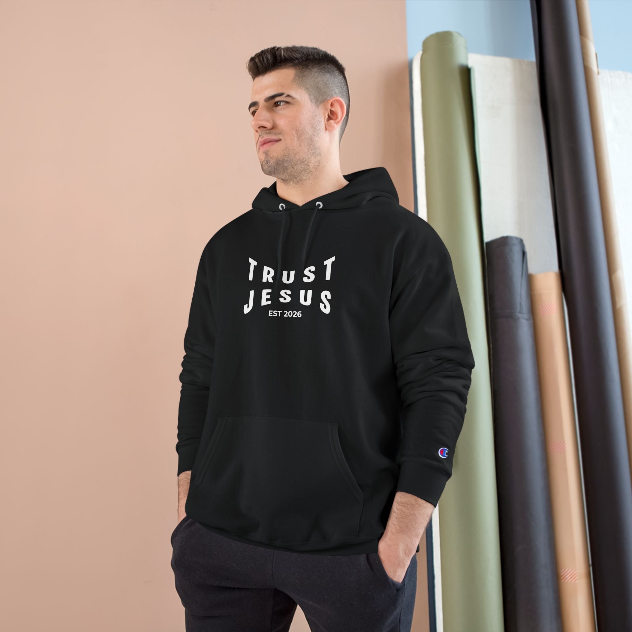 Trust Jesus Hoodie — Faith-Based Christian Pullover (EST 2026)