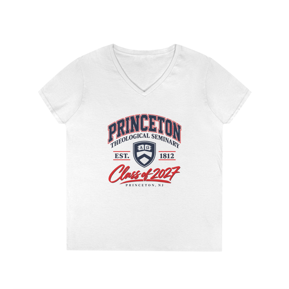 Cathedral Sketch V-Neck T-Shirt_New PTS Logo