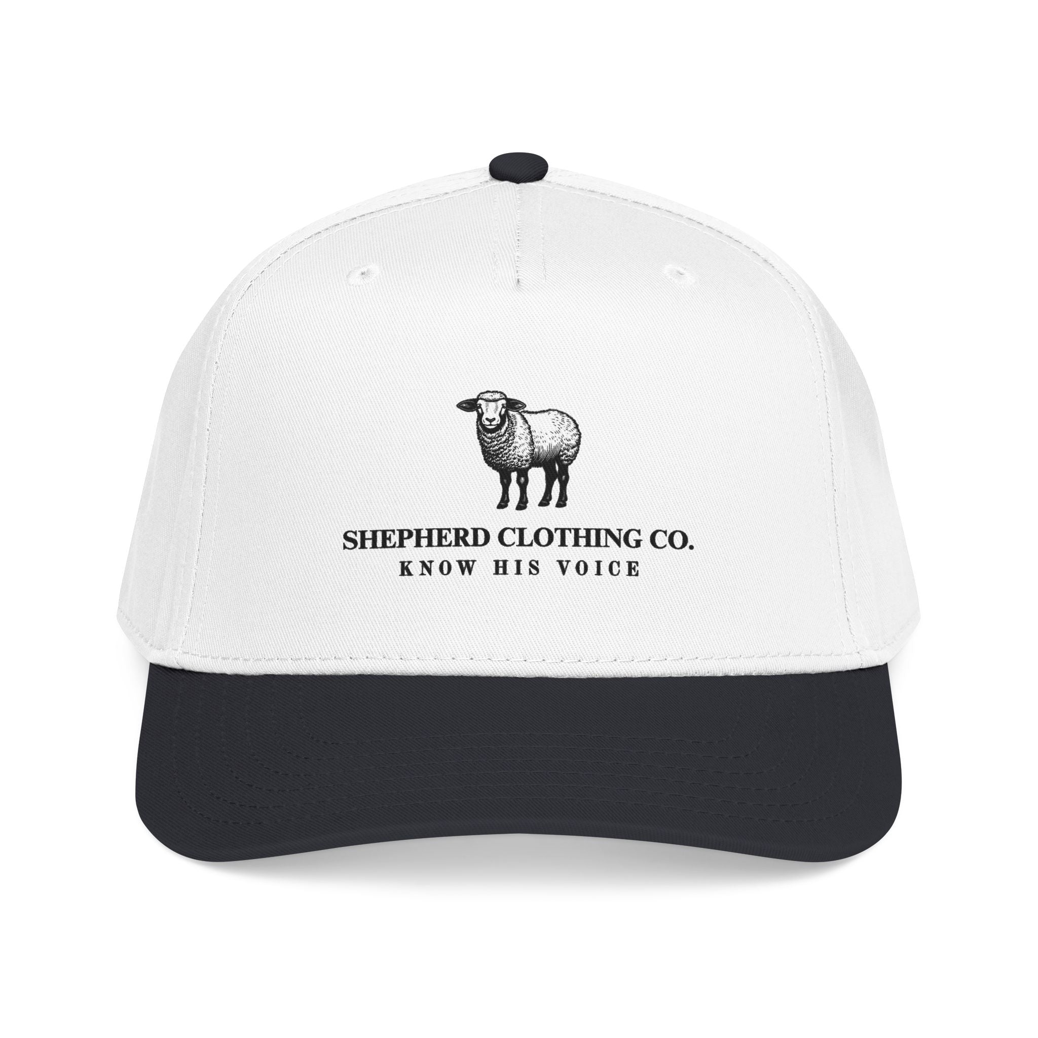 Sheep Logo Baseball Cap — "Shepherd Clothing Co. Know His Voice" Embroidered Hat